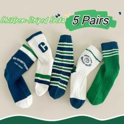 5 Pairs Children's Socks Spring Autumn Socks Kids Boys Cotton Socks Baby Cartoon Pattern Medium Sock