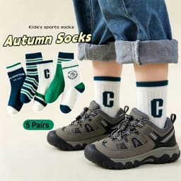 5 Pairs Children's Socks Spring Autumn Socks Kids Boys Cotton Socks Baby Cartoon Pattern Medium Sock