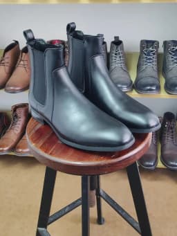 40~46 Chelsea Boots Men 2024 Brand Comfortable Fashion Leather Men Boots #KD431