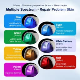 Skin Hydrating Sprayer LED Mask Facial Machine Nano Mist 7 Colors LED Photon Machine Face&Body Salon SPA Home Use Skin Care
