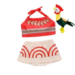 Little Girls Dress up Moana Baby Kids Two Pieces Set Top +Pants Infant Vaiana Role Play Festival Princess Costume Casual Clothes
