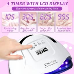 Powerful UV LED Nail Lamp for Nails Curing All Gel Polish with Large Screen Professional Nail Equipment Manicure Drying Lamps