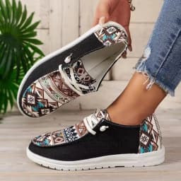 Canvas Loafers Women's Light Mouth Color Matching Fine Plaid Large Size Flat Casual Shoes Women's Cloth Shoes Zapatos De Mujer