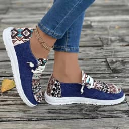 Canvas Loafers Women's Light Mouth Color Matching Fine Plaid Large Size Flat Casual Shoes Women's Cloth Shoes Zapatos De Mujer