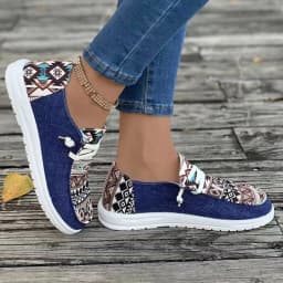 Canvas Loafers Women's Light Mouth Color Matching Fine Plaid Large Size Flat Casual Shoes Women's Cloth Shoes Zapatos De Mujer
