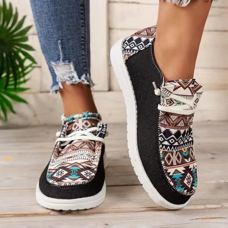 Canvas Loafers Women's Light Mouth Color Matching Fine Plaid Large Size Flat Casual Shoes Women's Cloth Shoes Zapatos De Mujer