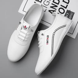 2024 casual men leather shoes Versatile Business White footwear Fashion anti slip comfortable loafers male new lightweight flat