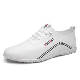 2024 casual men leather shoes Versatile Business White footwear Fashion anti slip comfortable loafers male new lightweight flat