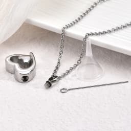 Cremation Jewelry for Ashes for Human Keepsake Stainless Steel Memorial Pendant Cremation Urn Necklace for Human Ashes