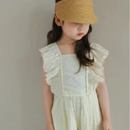 Summer Two-piece Set for Girls Bowknot Nylon Lace Sleeveless  A Textured Top +pants Kids Clothes Girls  Kids Boutique Clothes