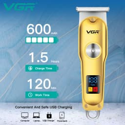 VGR 290 Mini Hair Cutting Machine Cordless Electric Hair Clipper Professional Bald Haircut Machine Barber Hair Trimmer for Men