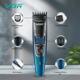 VGR 052 Adjustable Hair Beard Trimmer Professional Hair Clipper Hair Cutting Machine Rechargeable Haircut For Men