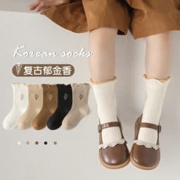 A Class Cotton Socks Autumn Socks Girls Floral Tulip Crew Socks 5 Pairs Children Spring Socks Baby Kids Socks