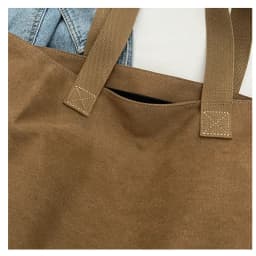 Women's Fashionable Canvas Tote Bag Spacious Durable Shoulder Bag with Zipper Closure Classic Design for Work