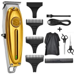 Kemei Hair Clipper KM-TX1 KM-2010 KM-1949 Professional Metal Body Electric Trimmers Rechargeable Men's Shaver Gold and Sliver
