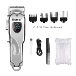 Kemei Hair Clipper KM-TX1 KM-2010 KM-1949 Professional Metal Body Electric Trimmers Rechargeable Men's Shaver Gold and Sliver