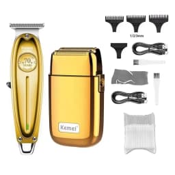 Kemei Hair Clipper KM-TX1 KM-2010 KM-1949 Professional Metal Body Electric Trimmers Rechargeable Men's Shaver Gold and Sliver