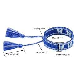 Fashion Woven Bracelets Stackable Evil Eyes Embroidered Tassel Bracelets Everyday Style