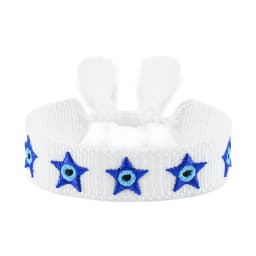 Fashion Woven Bracelets Stackable Evil Eyes Embroidered Tassel Bracelets Everyday Style