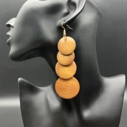 10/20/30/50Pairs/Lot Fashionable Printed Women's Wooden Thread Bohemian Vintage Hanging Earrings Daily Jewelry Randomly Shipped
