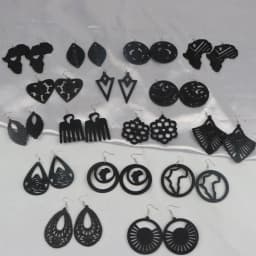 10/20/30/50Pairs/Lot Fashionable Printed Women's Wooden Thread Bohemian Vintage Hanging Earrings Daily Jewelry Randomly Shipped