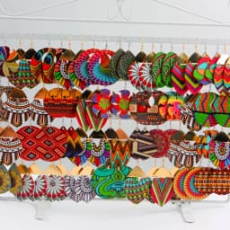 10/20/30/50Pairs/Lot Fashionable Printed Women's Wooden Thread Bohemian Vintage Hanging Earrings Daily Jewelry Randomly Shipped