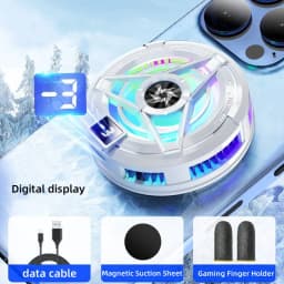 SL17 Magnetic Phone Cooler Portable Phone Semiconductor Radiator RGB Fast Cooling Phone Cooler With LED Temperature Display