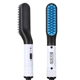 Hot Comb Straightener Electric Negative Ion Hair Straightener Brush Fast Heated Portable Men Mini Beard Straightening Comb