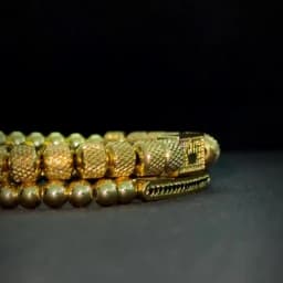 2pcs/set Charm Bracelet Men Stainless Steel Bracelet Beads Gold Color Bracelet For Men Cz Zircon Crown Bracelet