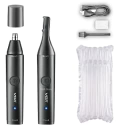 VGR Washable Nose Hair Trimmer Beard Facial Hair Trimer Eyebrow Electric Brow Nose Trimmer 2 In 1 Rechargeable V-613