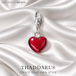 Fashion Red Heart Pendant Charm 925 Sterling Silver Romantic Love Jewelry Gift For Women