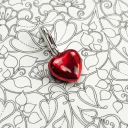 Fashion Red Heart Pendant Charm 925 Sterling Silver Romantic Love Jewelry Gift For Women