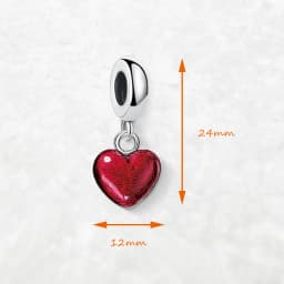 Fashion Red Heart Pendant Charm 925 Sterling Silver Romantic Love Jewelry Gift For Women