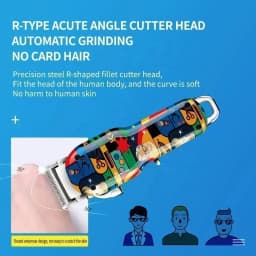 Kemei Hair Clipper Rechargeable Graffiti Pattern Electric Professional Barber Trimmer Man Shaver KM-MAX2092 KM-MAX5090 KM-RS7098