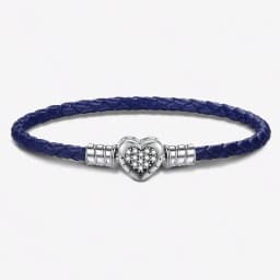 925 Sterling Silver Love Heart Bead Black Leather Rope Bracelet DIY Making Fit Original Bracelets for Women Fine Jewelry Gift
