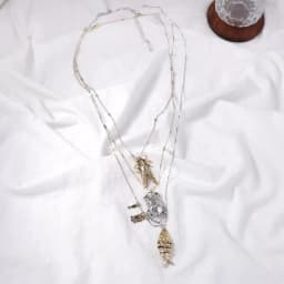 Personalized Trendy Insect Beetle Knows Fish Pendant Multi Layer Necklace