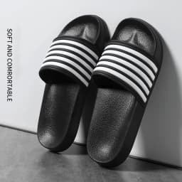 Summer Men Indoor Home Slippers Male Soft Comfortable Bath Slipper Men's EVA Flat Thick Platform Outdoor Stripe Beach Sandals