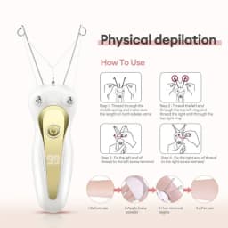 Electric Body Hair Remover Cotton Thread Epilator Leg Arm Shaver Lady Beauty Neck Threading Depilation Hair Epilator LCD Display