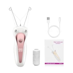 Electric Body Hair Remover Cotton Thread Epilator Leg Arm Shaver Lady Beauty Neck Threading Depilation Hair Epilator LCD Display