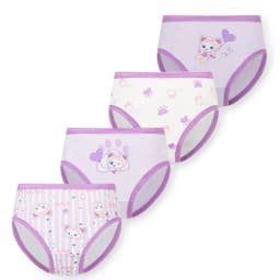 4-Piece Cute Girls Panties Premium Comfortable Cotton Baby Girls Briefs Aged 2-9 Pretty Kitty Pattern Children Underwear Bottoms