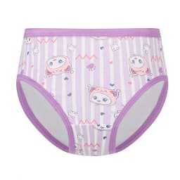 4-Piece Cute Girls Panties Premium Comfortable Cotton Baby Girls Briefs Aged 2-9 Pretty Kitty Pattern Children Underwear Bottoms