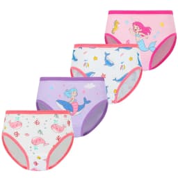 4-Piece Cute Girls Panties Premium Comfortable Cotton Baby Girls Briefs Aged 2-9 Pretty Kitty Pattern Children Underwear Bottoms