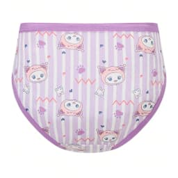 4-Piece Cute Girls Panties Premium Comfortable Cotton Baby Girls Briefs Aged 2-9 Pretty Kitty Pattern Children Underwear Bottoms
