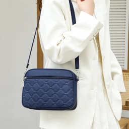Women's Sling Shoulder Small Square Handbag Quilted Design PU Leather Crossbody Bag Versatile Messenger Bag
