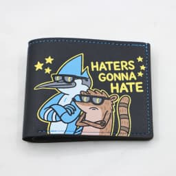 Vintage Designer Bifold Wallet 'Haters Gonna Hate' - Unisex cartoon PU Purse