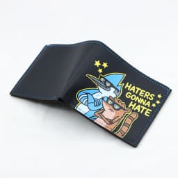Vintage Designer Bifold Wallet 'Haters Gonna Hate' - Unisex cartoon PU Purse