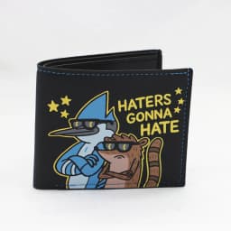 Vintage Designer Bifold Wallet 'Haters Gonna Hate' - Unisex cartoon PU Purse