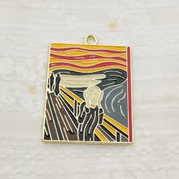 10pcs Famous Painting Charm Jewelry Accessories Enamel Earring Phone Keychain Pendant Diy Making Craft Alloy Metal Gold Plated
