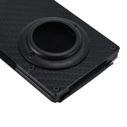 Rfid metal carbon fiber Airtag Wallets Men money Card Holder Slim Thin For Apple Air Tag Purses Smart Black Walet male gift