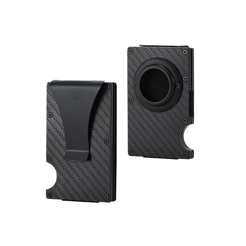 Rfid metal carbon fiber Airtag Wallets Men money Card Holder Slim Thin For Apple Air Tag Purses Smart Black Walet male gift